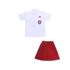 Seragam merah putih SD prempuan 1 set
